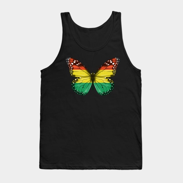 Bolivian Flag  Butterfly - Gift for Bolivian From Bolivia Tank Top by Country Flags